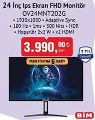 ONVO OV24MNT202G 24 İNÇ IPS EKRAN FHD MONİTÖR OYUNCU/GAMİNG MONİTÖRÜ ONVO OV24MNT202G 24 İNÇ IPS EKRAN FHD MONİTÖR OYUNCU/GAMİNG MONİTÖRÜ